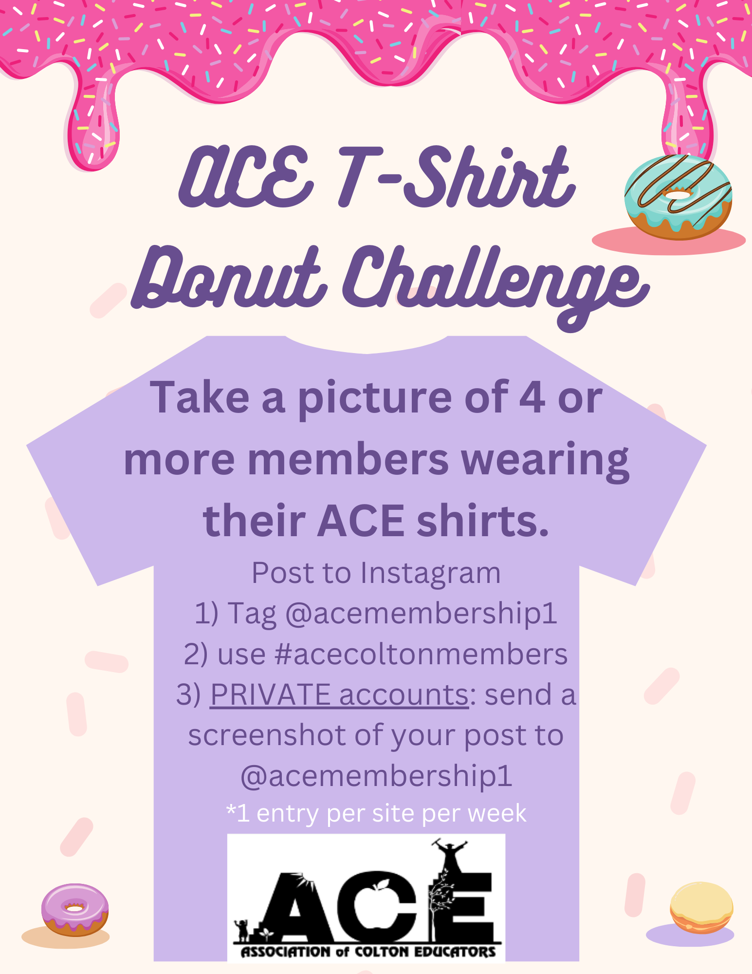 ACE T-Shirt Donut Challenge